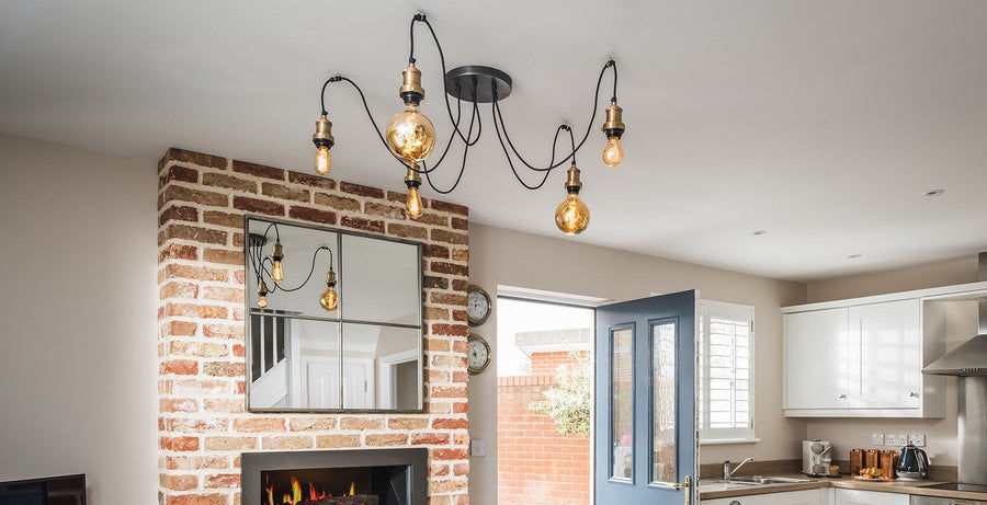 Industrial style chandelier