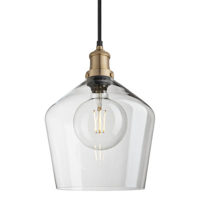 Brooklyn Glass Schoolhouse Pendant Light - 10 Inch - Brooklyn - Industrial Style Ceiling & Wall Lights - Industville Lighting UK