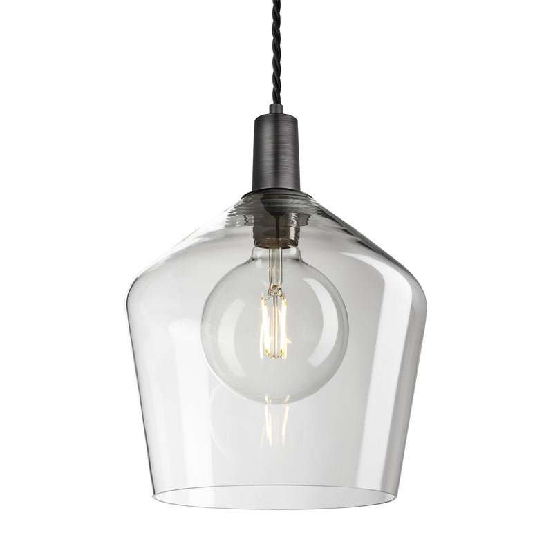 Sleek Glass Schoolhouse Pendant - 10 Inch - Modern Decorative Lighting - Industville Lighting UK
