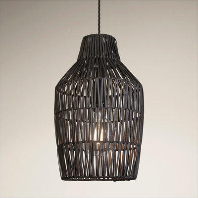 Vase Boho Design 11-Inch Pendant Light in Black finish by Industville - Design Code BH-RA-VAP11-BK