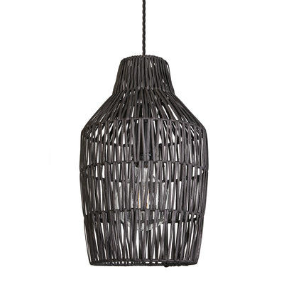 Vase Boho Design 11-Inch Pendant Light in Black finish by Industville - Design Code BH-RA-VAP11-BK