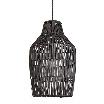 Boho Rattan Ceiling Pendant Light - 11 Inch - Vase - All Lighting & Homeware - Industville Lighting UK