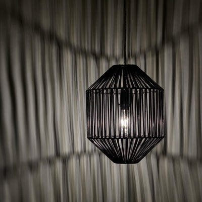 Diamond Boho Design 12-Inch Black Pendant Light by Industville - Design Code BH-RA-DIP12-BK