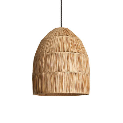 Raffia Ceiling Pendant Light - Bell - Clearance - Industville Lighting UK