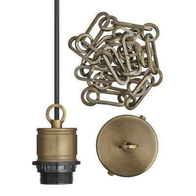 Albany Giant Dome Pendant Light - 24 Inch - Brass - Brass Chain Holder - Restaurant & Bar Lights - Industville Lighting UK