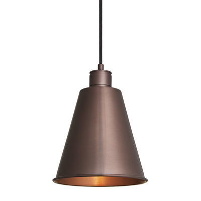 Albany Funnel Pendant Light - 8 Inch - Bronze Lights - Industville Lighting UK