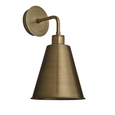 Albany Brass Funnel Wall Light in 8 Inch
