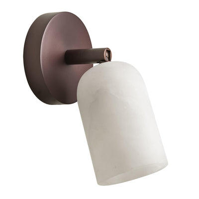 Alabaster Spot Light with Bronze Wall Holder