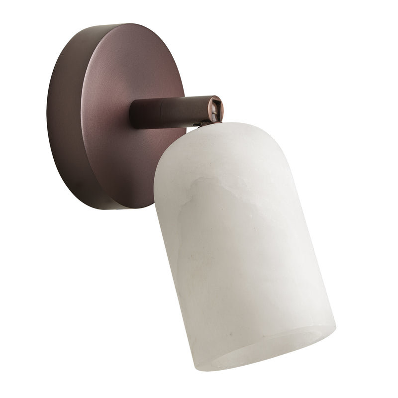 Alabaster Spotlight - Single - Bronze - Farmhouse Lighting - Industville Lighting UK