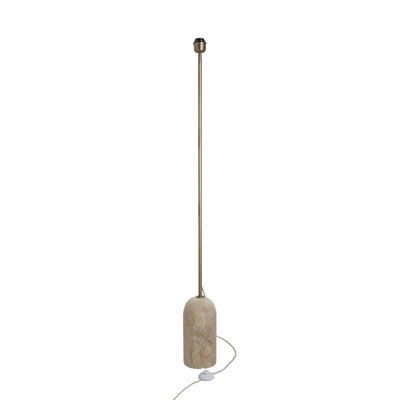 Travertine Cone Floor Lamp - Natural & Brass - Base Only