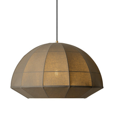 Burnham Fabric Wide Dome Pendant Light- 24 Inch - Olive Green - Sofa.com Showroom - Industville Lighting UK