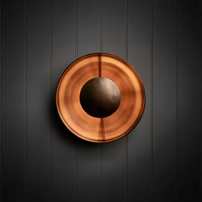 Brass Boston Round Metal Diffuser Wall Light Flush Mount in 13 inch, Product code is BO-MD-WLFM13-B