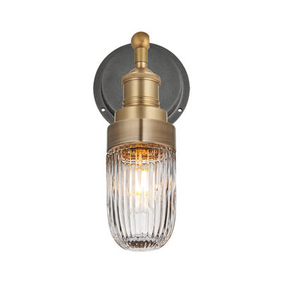 Brooklyn Outdoor & Bathroom Ribbed Tube Wall Light - Restaurant & Bar Lights - Industville Lighting UK