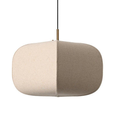 Bloxham Square Pendant Light in Natural fabric finish