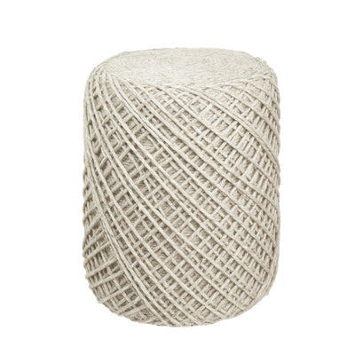Bale Wool Pouffe in Ivory, Product Code BA-WP-IV