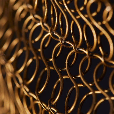 Beehive Wire Cage Metal Mesh Pendant Light - Drop - Brass - Small - Design Code BE-WCMSP-DR-B