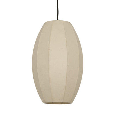 Chepstow Drop Paper Pendant Light in Ivory Close up of shade