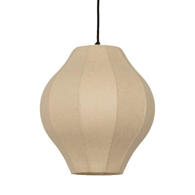 Chepstow Lantern Paper Pendant Light in Ivory Close up of the shade