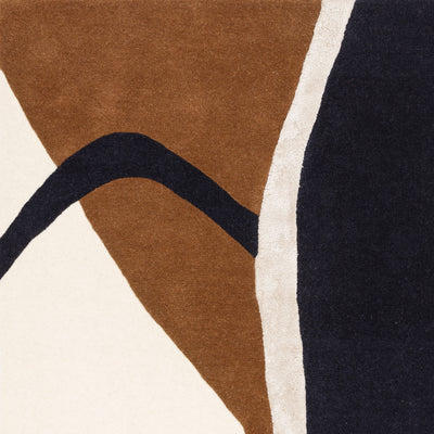 Contemporary Brown Kew Handtufted Wool Rug Industville RG-40-HTW-BR