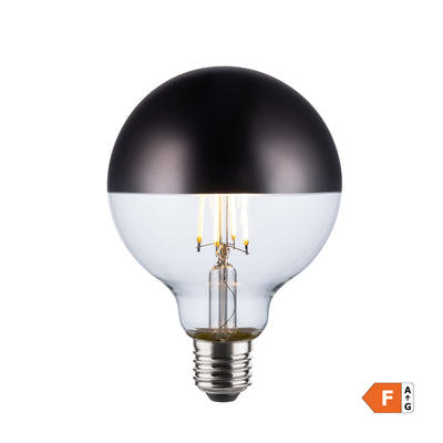 LED Edison Dimmable Bulb - 5W E27 Small Globe G95 - Clear With Bronze Cap