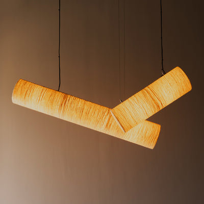 Epping Tube Paper Pendant Light - Ivory - Chandelier & Cluster Lights - Industville Lighting UK