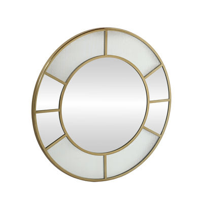 Fenton Round Wall Mirror - 31 Inch - Aged Brass - Homeware - Industville Lighting UK