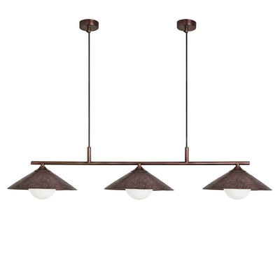 Flume Bar Pendant Light - Triple - Bronze Lights - Industville Lighting UK