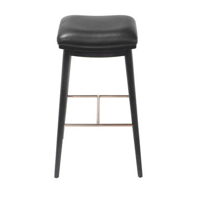 Black Ash Auburn Wooden Bar Stool in Black Leather, Product Code AU-BK-WO-ST-BK