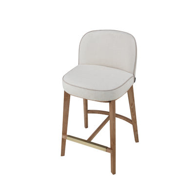 Hamble Wooden Counter Height Stool with Backrest - Homeware - Industville Lighting UK