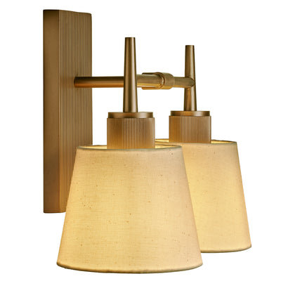 Henley Double Wall Light - Natural Cotton Shade - Restaurant & Bar Lights - Industville Lighting UK