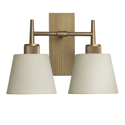 Henley Double Wall Light - Natural Cotton Shade - Restaurant & Bar Lights - Industville Lighting UK