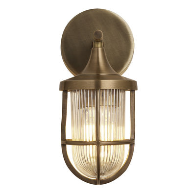 Harbour Outdoor & Bathroom Wall Light - Brass - Outdoor IP65 Lights - Industville Lighting UK