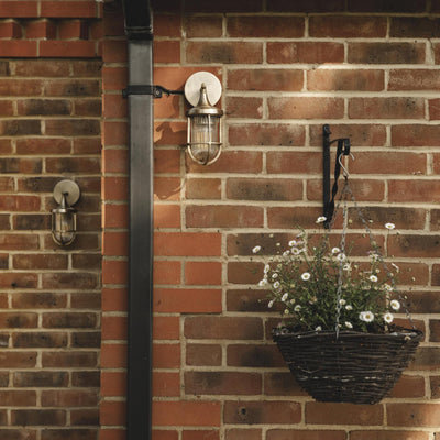 Harbour Outdoor & Bathroom Wall Light - Brass - Outdoor IP65 Lights - Industville Lighting UK