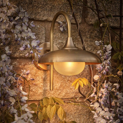 Hayle Outdoor & Bathroom Wall Light - Brass