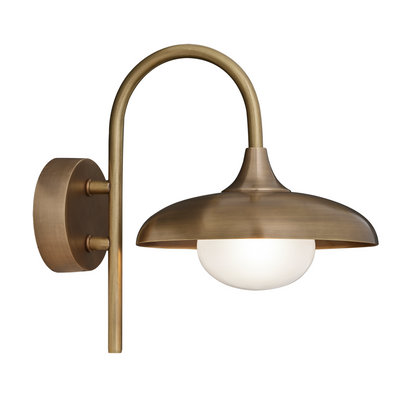 Hayle Outdoor & Bathroom Wall Light - Brass - Outdoor IP65 Lights - Industville Lighting UK