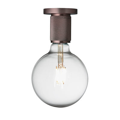 Knurled Edison Spotlight - Low Ceiling Semi-Flush Mount Lights - Industville Lighting UK
