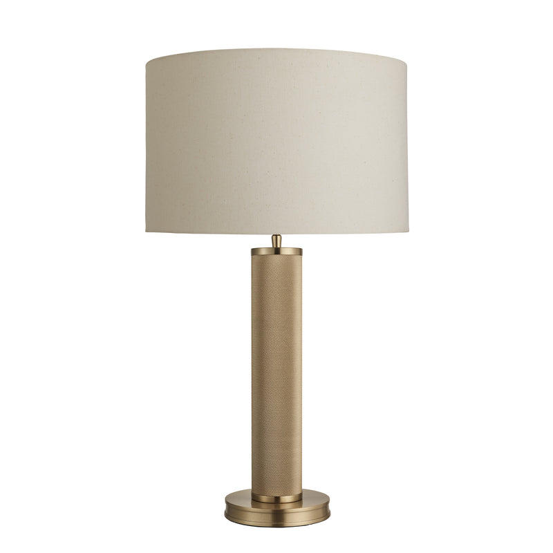 Knurled Pillar Table Lamp - Brass
