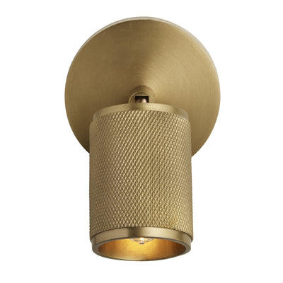 Knurled Brass Single Spot Light