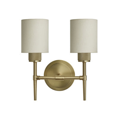 Knurled Cylinder Torch Double Wall Light - Light Natural Cotton - Restaurant & Bar Lights - Industville Lighting UK