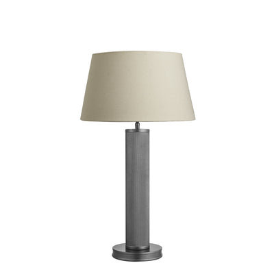 Knurled Pillar Table Lamp - Pewter - Decorative Lighting - Industville Lighting UK