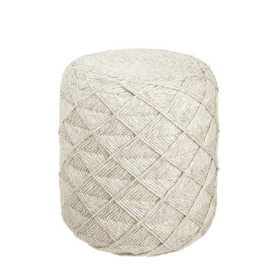 Laurel Wool Pouffe Ivory, Product Code LR-WP-IV