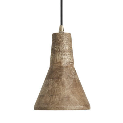 Natural Maribo Wooden Pendant Light - 6 inch