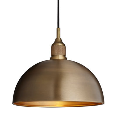 Noho Dome Pendant Light - 12 Inch - Brass Holder - Noho Lighting - Industville Lighting UK