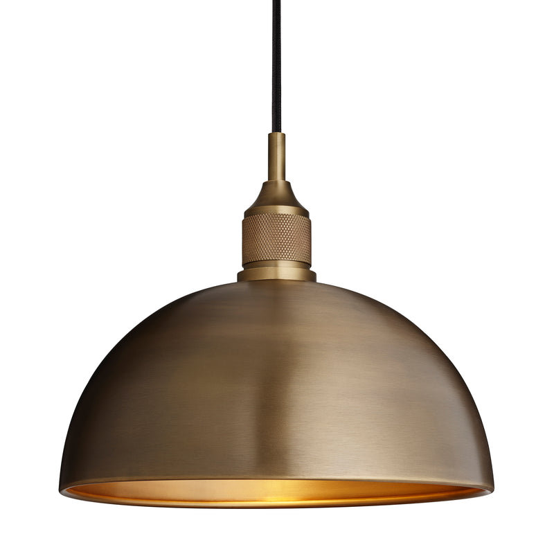 Noho Dome Pendant Light - 12 Inch - Brass Holder - Restaurant & Bar Lights - Industville Lighting UK