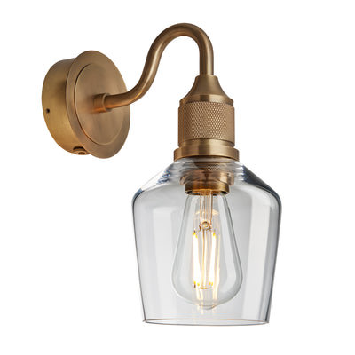 Noho Glass Schoolhouse Swan Neck Wall Light - 5.5 Inch - Noho Lighting - Industville Lighting UK