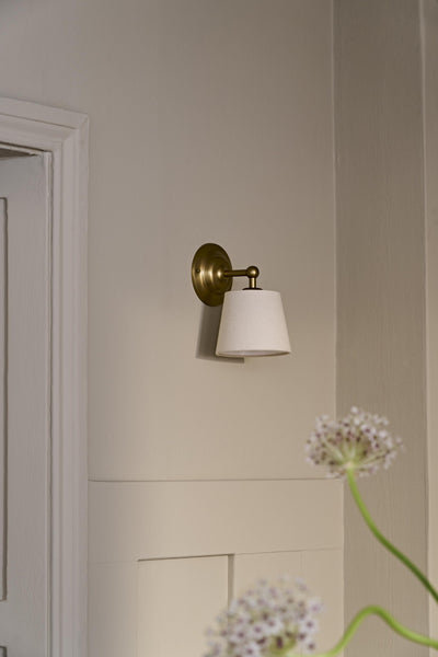 Orlando Empire Wall Light - Light Natural Cotton - Farmhouse Lighting - Industville Lighting UK
