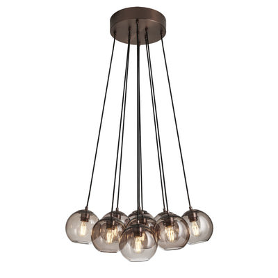 Preston Glass Globe 9 Wire Cluster Lights - 7 Inch - Chandelier & Cluster Lights - Industville Lighting UK