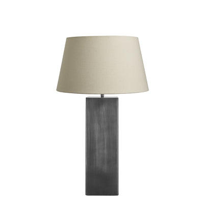 Pillar Square Table Lamp - Pewter