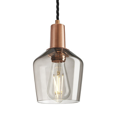 Sleek Glass Schoolhouse Pendant - 5.5 Inch - Restaurant & Bar Lights - Industville Lighting UK
