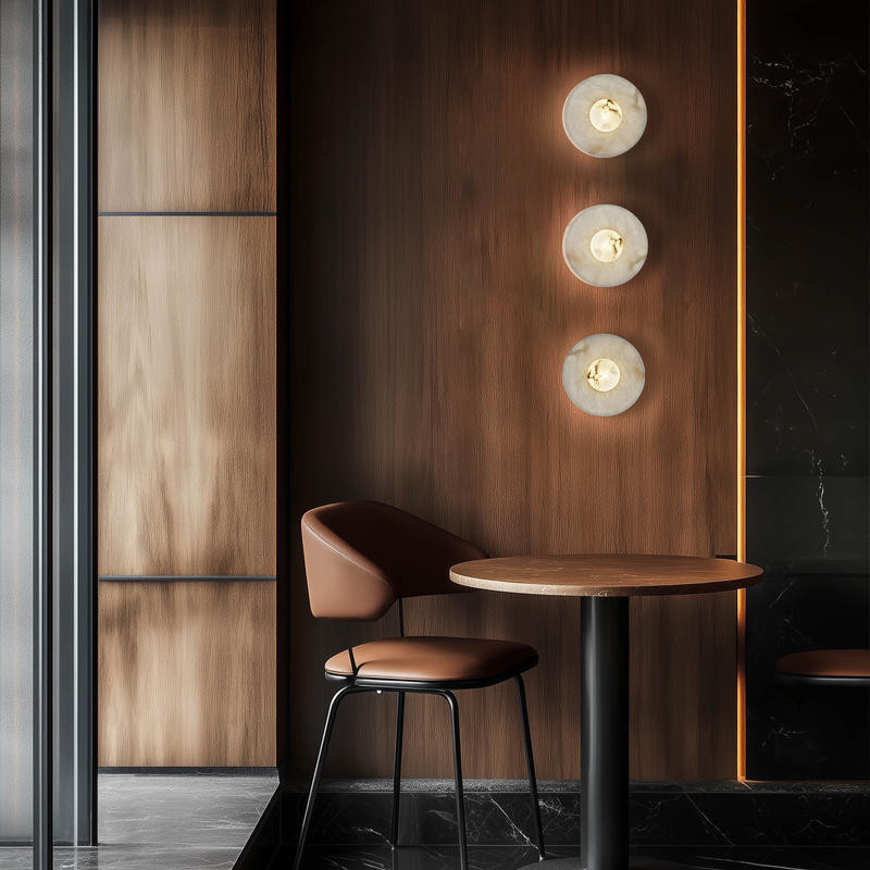 Alabaster Wall Light in 10 inch in White, Product Code AL-WL10-W